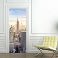 thumbnail image 2 of (95x215cm,T) Etiqueta de la puerta Efecto Trompe l'oeil 3D Interior PVC Pegatinas de pared para decoración de la pared Sala de estar Cocina Dormitorio Baño Papel pintado BRI Rojo Verde, 2 of 5