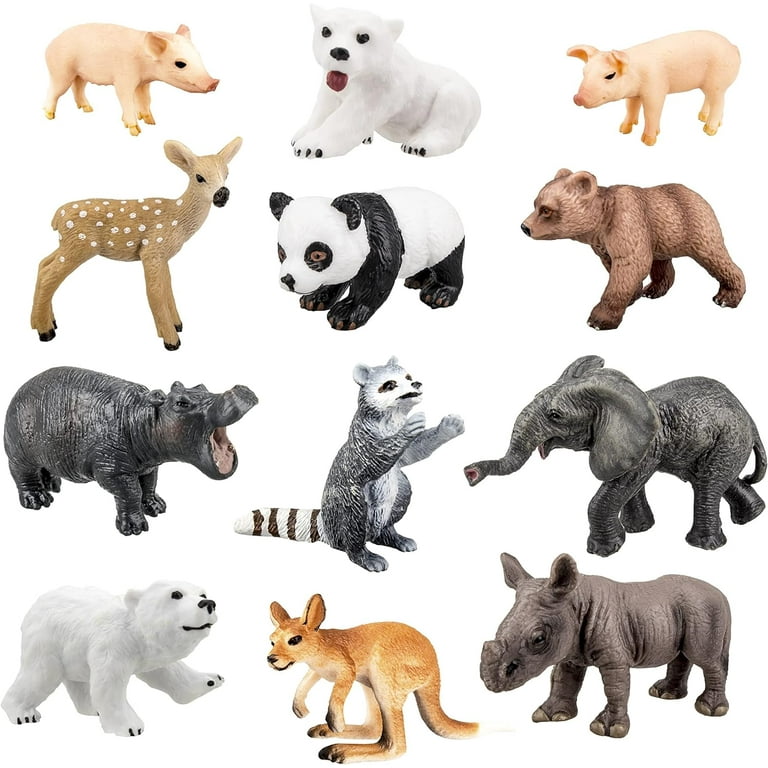 WIOR Mini Dog Figurines, 12PCS Realistic Puppy Indonesia