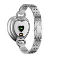 thumbnail image 4 of Reloj inteligente con frecuencia cardíaca, presión arterial, contador de pasos, IP67, reloj de metal resistente al agua, plateado Inevent EL000350-01B, 4 of 7