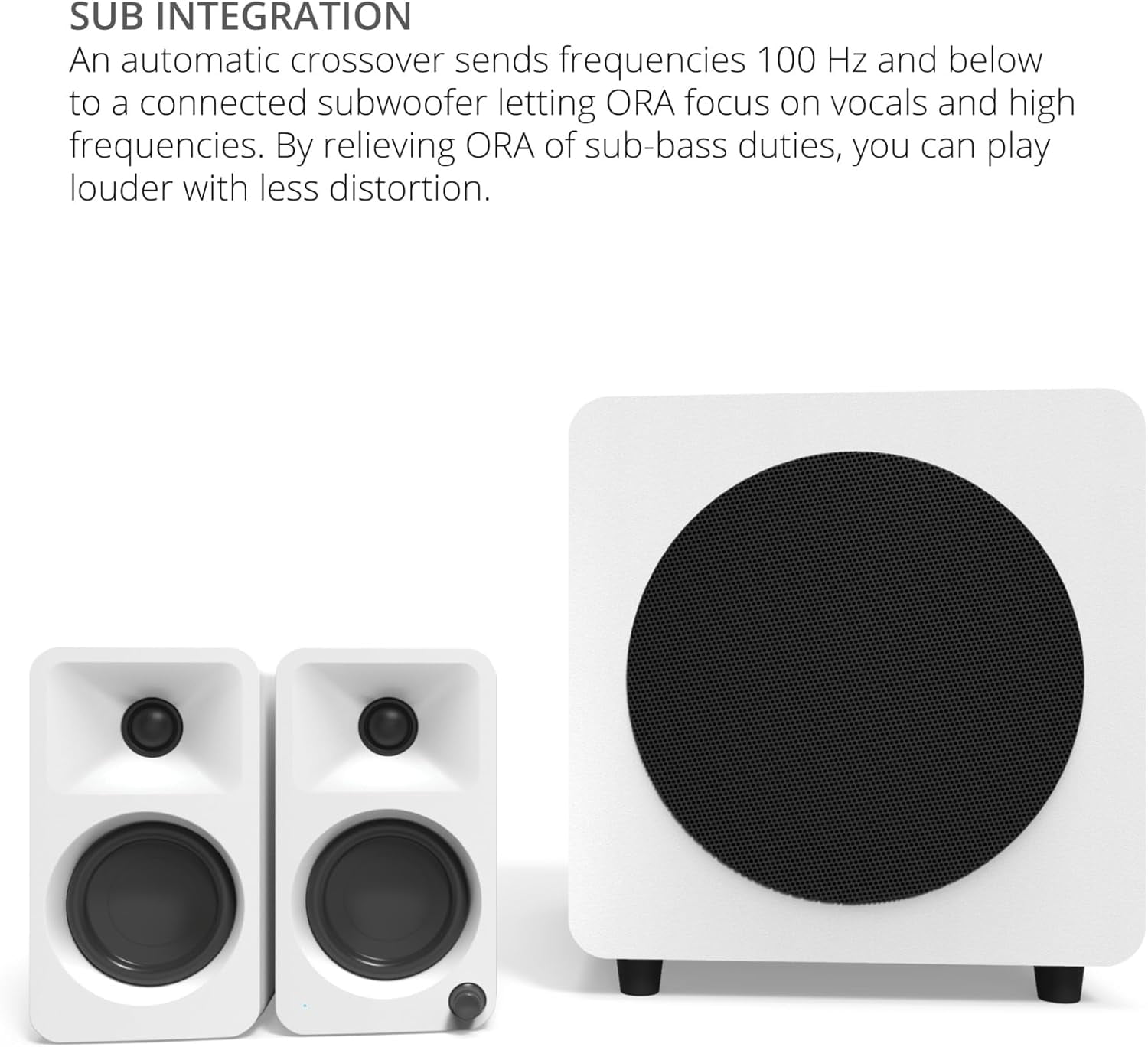Kanto ORAMW Powered Reference Bluetooth Desktop Speakers - White Pair with 3 Year Amber Protection Plan (2024)
