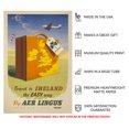 thumbnail image 3 of HISTORIX Vintage 1950 Travel to Ireland the Easy Way Poster Print - 24x36 Inch Restored Fly Aer Lingus Irish Air Lines Travel Poster of Ireland, 3 of 6