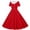 Red, variant on ITSAME Girls Summer Dress Short Sleeve Lapel Button Up A-Line Kids Fashion Tunic Princess Dress Pink Size 13-14