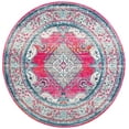 thumbnail image 2 of SAFAVIEH Evoke Mladen Vintage Traditional Area Rug, Fuchsia/Navy, 6'7" x 6'7" Round, 2 of 7