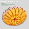 thumbnail image 6 of Masteelf 3 Pcs Rattan Baskets Organizer Snack Basket Practical Baskets 14.00X14.00X5.50CM, 6 of 8