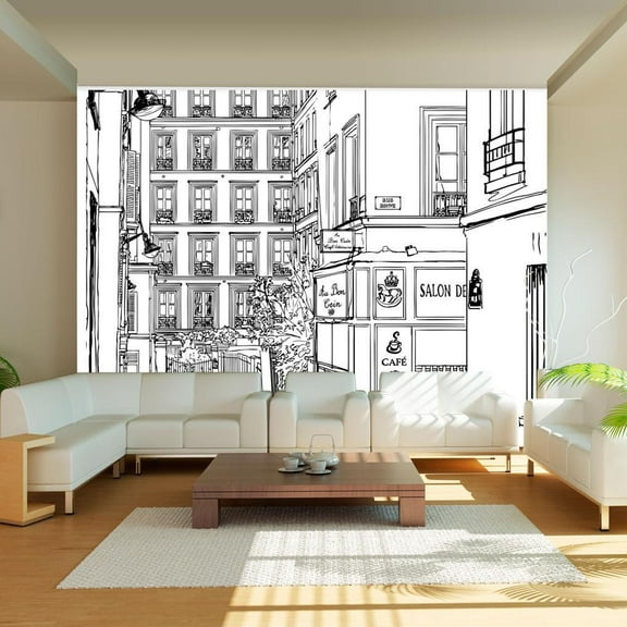 Tiptophomedecor Cityscape Wallpaper Wall Mural - A Walk Through Parisian Streets