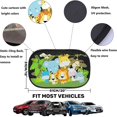 thumbnail image 4 of Parasol para coche para bebés y niños, 2 unidades, adhesivo estático para ventana lateral de coche, 80 g/m², diseño de animales, universal, con 8 ventosas, 4 of 5