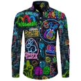 thumbnail image 3 of Camisas de moda para hombre guapo, camisetas casuales con estampado 3D, botones, solapa, manga corta y larga, estilo hip hop, para hombre y mujer, estilo urbano, cárdigan, 3 of 5