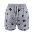 thumbnail image 4 of DHFJKG Womens Workout Shorts Summer Casual Drawstring High Waisted Star Printed Slim Fit Soft Yoga Shorts With Pockets Trendy Bottoms, 4 of 5