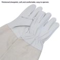 thumbnail image 3 of Beekeeping Gloves - Thickened Goatskin Bee Gloves for Canvas sheepbelt cuff anti bee sting gloves size XXXL, 3 of 4