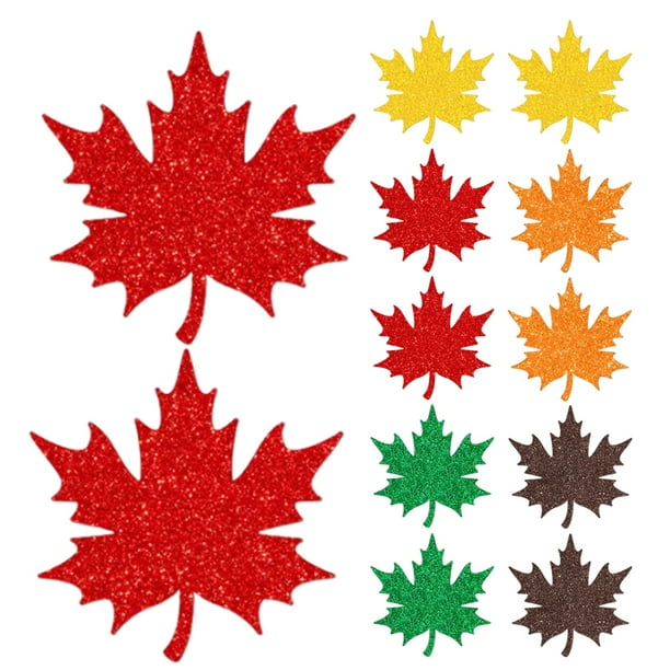 20 hojas de arce recortadas de papel, hojas de otoño, tarjetas de papel, hojas de otoño troqueladas para árbol de agradecimiento, decoración de fiesta de Acción de Gracias, tablón de anuncios