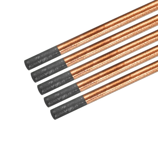 Uxcell Copper Coated Gouging Carbon Electrode Rods, 8mm/0.3 Inch, 355mm/14inch Length, Pack of 5