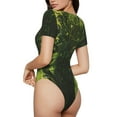 thumbnail image 2 of Balery Screaming Horror Art Body de cuello redondo de manga corta para mujer Tops de manga corta Tops básicos-Small, 2 of 7