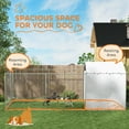 thumbnail image 3 of PawHut Large Outdoor Dog Kennel, Chain Link Dog Kennel Outside with Weather Resistant Cover, Rotating Bowls Door, for M&L Dogs, 19.7' x 7.5' x 7.5', 3 of 9