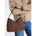 thumbnail image 2 of Time and Tru Women's River Faux Leather Small Hobo Shoulder Bag, Cognac, 2 of 2