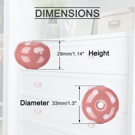 Ceramic Knobs Round Drawer Pull Handle Cupboard Wardrobe Door