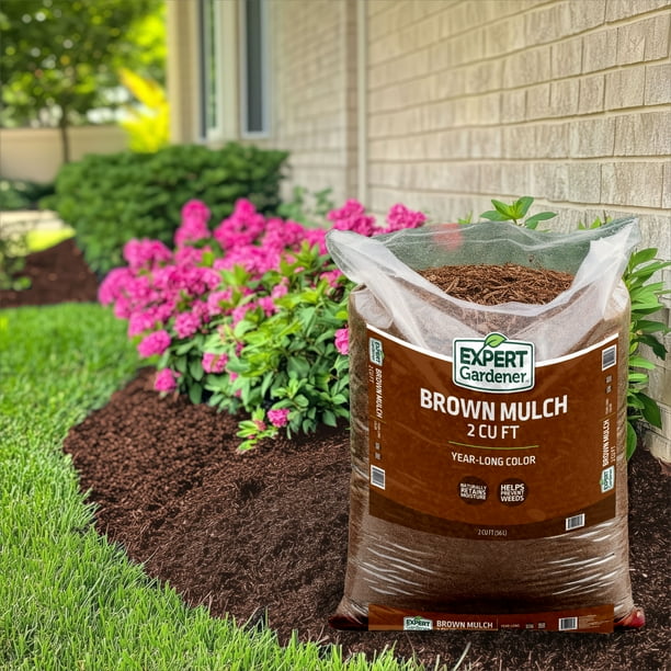 Expert Gardener Brown Mulch, 2 cu. ft. – Year Long Color