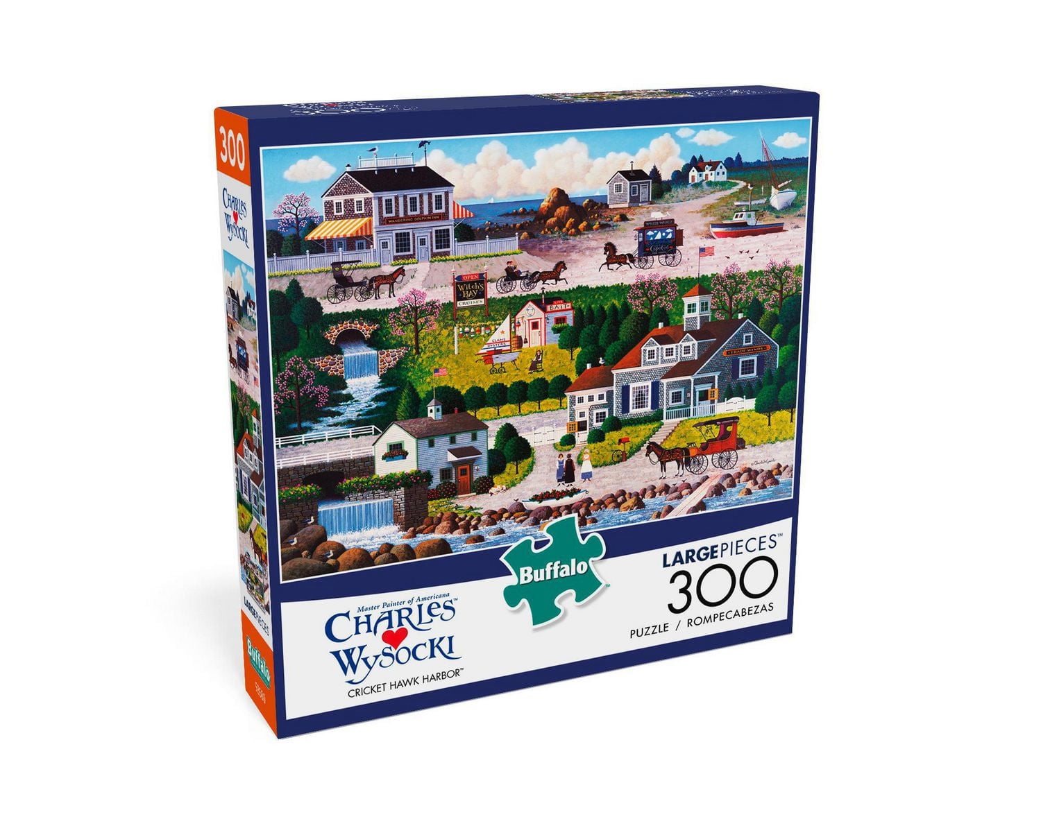 Buffalo Games - Charles Wysocki - Cricket Hawk Harbor - 300 Piece Jigsaw Puzzle