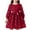 Wine, variant on Girls Uniform Overall Dress Preppy Plaid Dress Button Down Long Sleeve Dress with Bow Tie for Tees Girls Size 5-16 Years