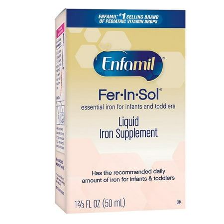 Enfamil Fer-In-Sol Supplement Drops, Iron for Infants & Toddlers1.66 fl oz(pack of