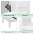 thumbnail image 5 of 20" Bathroom Vanity with Sink, White Vanity Cabinet with Storage Drawer & Door, Semi-Lune Ceramic Basin, Adjustable Feet for Small Bathroom, 5 of 11