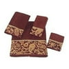 Arabesque Embroidered Hand Towel - Brick