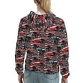 thumbnail image 7 of Xecao Red And Blue Cars Pattern Hoodies for Women Sweatshirts Long Sleeve Sweatshirts Pullover Outfits with Pocket-XX-Large, 7 of 7