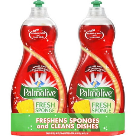 Ultra Palmolive Concentrated Fresh Sponge Dish Liquid, 25 oz, 2ct