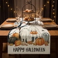 thumbnail image 6 of Halloween Table Runner Ghost Pumpkin Printed Decor, Spooky Holiday Dining Table Cover Linen Fabric Party Decoration, Halloween Kitchen Home Decor Runner for Fall Party, 6 of 9
