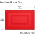 thumbnail image 2 of Placemats,Durable Placemats for Dining Table,Washable Woven Vinyl Kitchen Placemats Set of 4 (18 x 12 inches,Passionate Red), 2 of 6