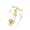 thumbnail image 2 of unbranded 3Ud Portavelas Giratorio De Metal Dorado Con Exclusivo Para Ambiente Romántico Y Celebraciones, 2 of 8