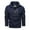 Blue Mens Shirts Clearance, variant on BSDJILFG Rain Jackets Tall Men Waterproof Long Sleeve Zip-Up Windbreaker Solid Color Collar Bomber Jackets with Detachable Hoods ,M-5XL