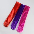 thumbnail image 4 of LinYooLi Women's 17" Long Metalic Satin Cosplay Finger Gloves, 4 of 4