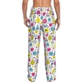 thumbnail image 2 of Bixox Men's Doodle Fruits Patterned Pajama Pants with Pockets Lounge Clothes for Home, 2 of 5