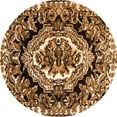 thumbnail image 1 of Ahgly Company Indoor Round Medallion Orange French Area Rugs, 3' Round, 1 of 4