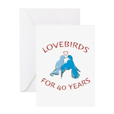 CafePress - 40Th - Greeting Card, Blank Inside Glossy