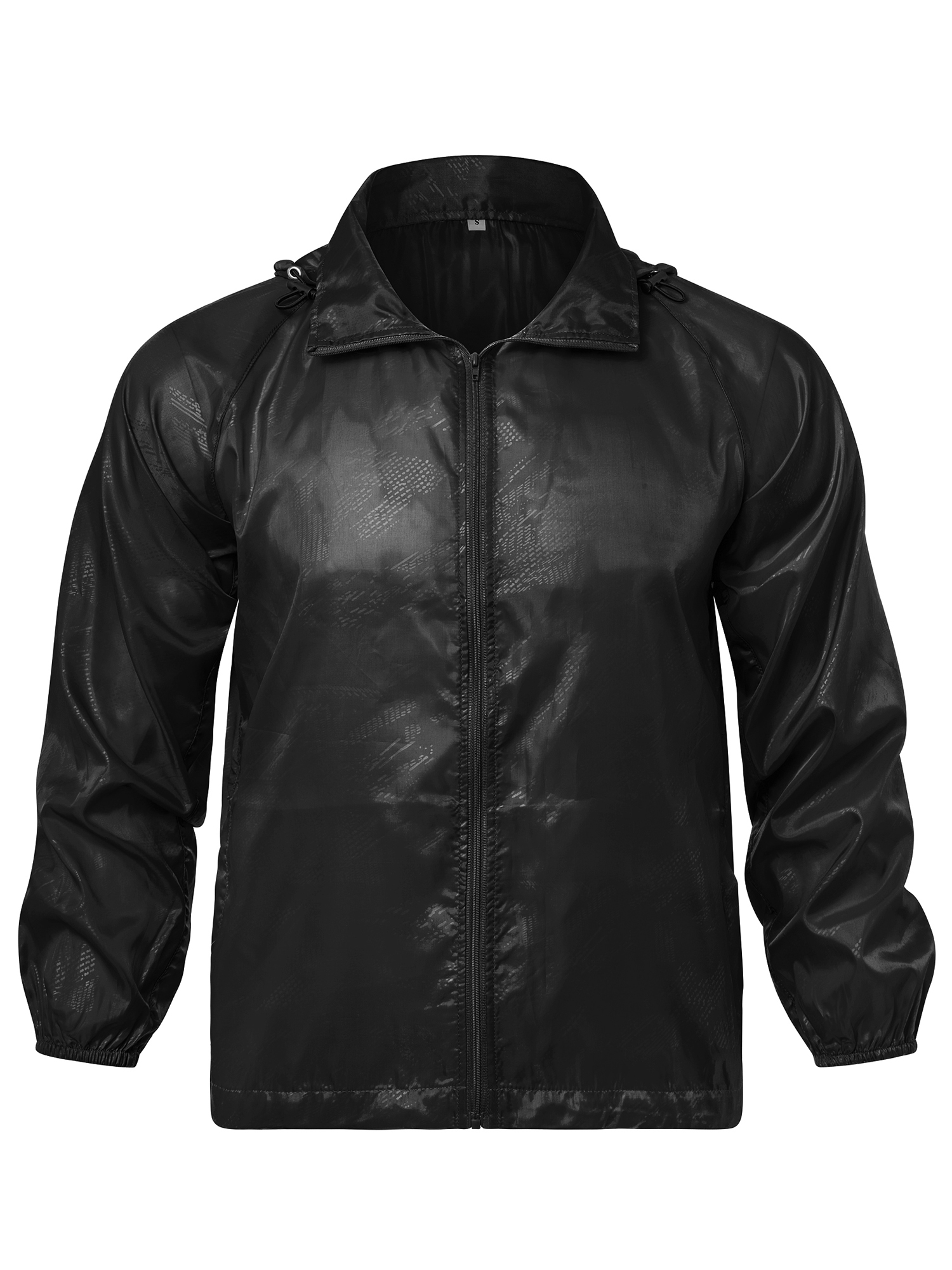 LELINTA Women Nylon Windbreaker Jacket Sport Casual Lightweight Zipper Hooded Outdoor Jacket, Black/ Royal Blue - image 5 of 9
