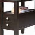 thumbnail image 5 of 24" Tall Traditional Wooden Side Table with 2 Drawers, Espresso Finish, 5 of 5