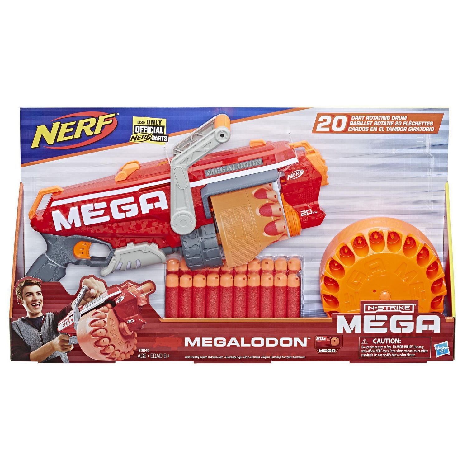 Megalodon Nerf N-Strike Mega Toy Blaster with 20 Official Nerf