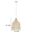 thumbnail image 5 of Pendant with Hand Woven Rattan Shade and Cord, Beige, 5 of 5