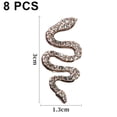 thumbnail image 2 of Dije de serpiente 3D para decoración de uñas, de metal, con ondas de serpiente, con diamantes de imitación, accesorios de joyería para decoración de uñas., 2 of 5
