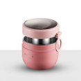 thumbnail image 2 of pink Fiambrera de 600ml, frasco para comida caliente, tarro de almacenamiento para sopa, trabajo de acero inoxidable para estudiantes, 2 of 5