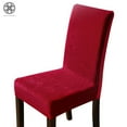 thumbnail image 2 of Luxtrada 4 Pack Velvet Stretch Dining Room Chair Covers Soft Removable Washable Chair Slipcovers Chair Protectors for Dining Room Wedding Banquet Decoration, 2 of 9