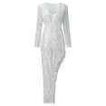 thumbnail image 5 of Ketyyh-chn99 Robes de Soirée pour Femmes Robe de Cocktail Longue Robe de Soirée Dos Nu Col en V Élégante Robe de Cocktail pour Fête B,m, 5 of 5