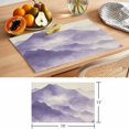 thumbnail image 6 of Mountain Peak Placemats Set of 6 Purple Beige Mist Zen Modern Nature Fantasy Place Mats Indoor Wipeable Table Mats Washable Dining Table Placemats for Kitchen Holiday Party Home Decor 13x19 Inch, 6 of 9