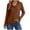 Brown, variant on Women's Tops Trendy Fashion Cowl Neck Long Sleeve Ribbed Shirts Dressy Casual Elegant Work Blouse