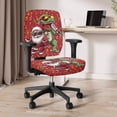 thumbnail image 5 of FKELYI Office Chair Covers Backrest Covers & Cushion Seat Covers Funny Santa Claus Dinosaur Musical Note Print Desk Chair Protective Slip Covers for Home Office Decoration, 5 of 7