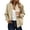 Beige, variant on Women’s Varsity Bomber Jacket Button Down Lightweight Long Sleeve Cropped Zip Up Casual Fall Outerwear with Pockets Dressy Sweatshirt Style,Army Green,S