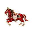 thumbnail image 2 of Llavero de aleación con diamantes de imitación de caballo de dibujos animados | Adornos navideños y pequeños regalos | Accesorios para coche con hebilla de metal | Colores: negro, blanco y rojo, 2 of 5