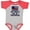 Baseball Heather and Red, variant on Inktastic Firefighter Uncle Fireman Nephew Boys or Girls Baby Bodysuit