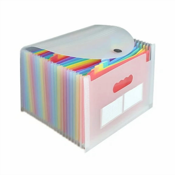 Transparent Organ Bag File Pockets Baby Office Accordion Bill Folders